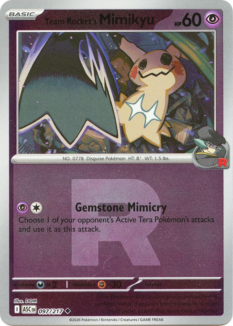 Team Rocket's Mimikyu (097/217) (Team Rocket) [Mega Evolution: Ascended Heroes] | Exor Games Bridgewater