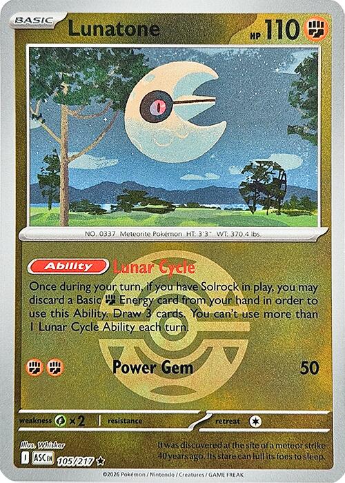 Lunatone (105/217) (Dusk Ball) [Mega Evolution: Ascended Heroes] | Exor Games Bridgewater