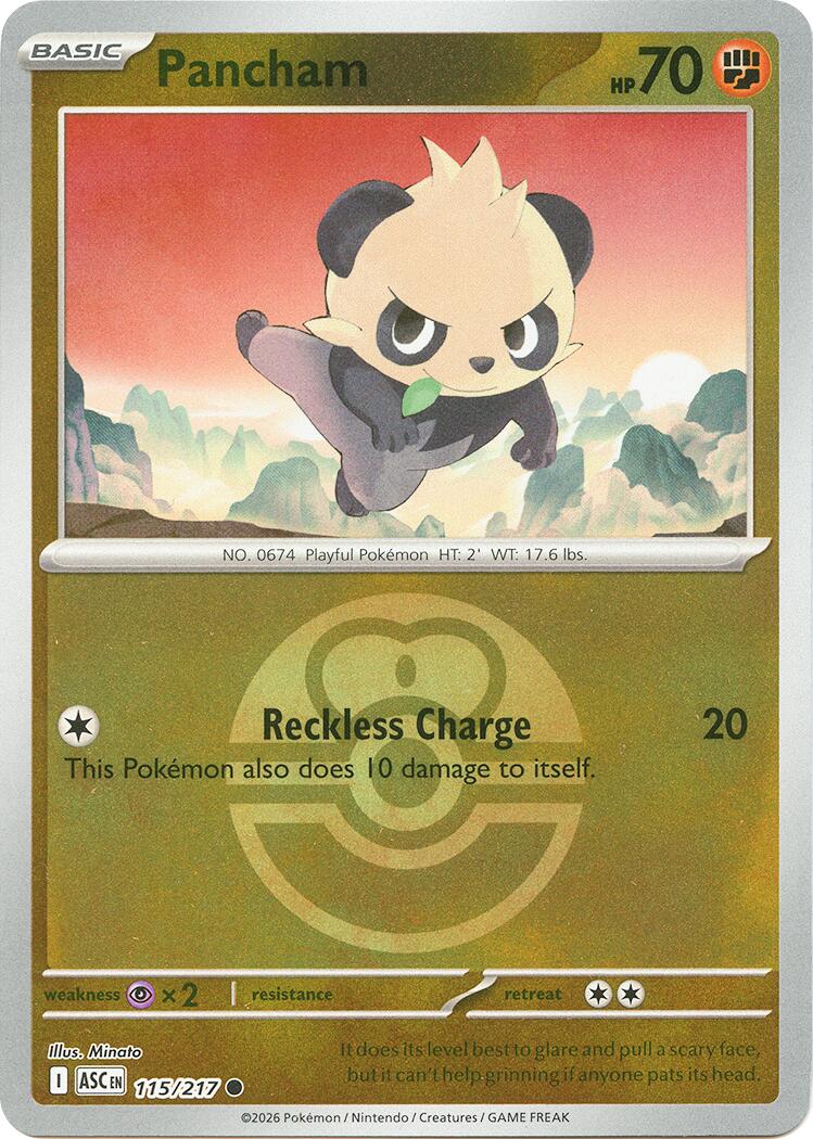 Pancham (115/217) (Love Ball) [Mega Evolution: Ascended Heroes] | Exor Games Bridgewater