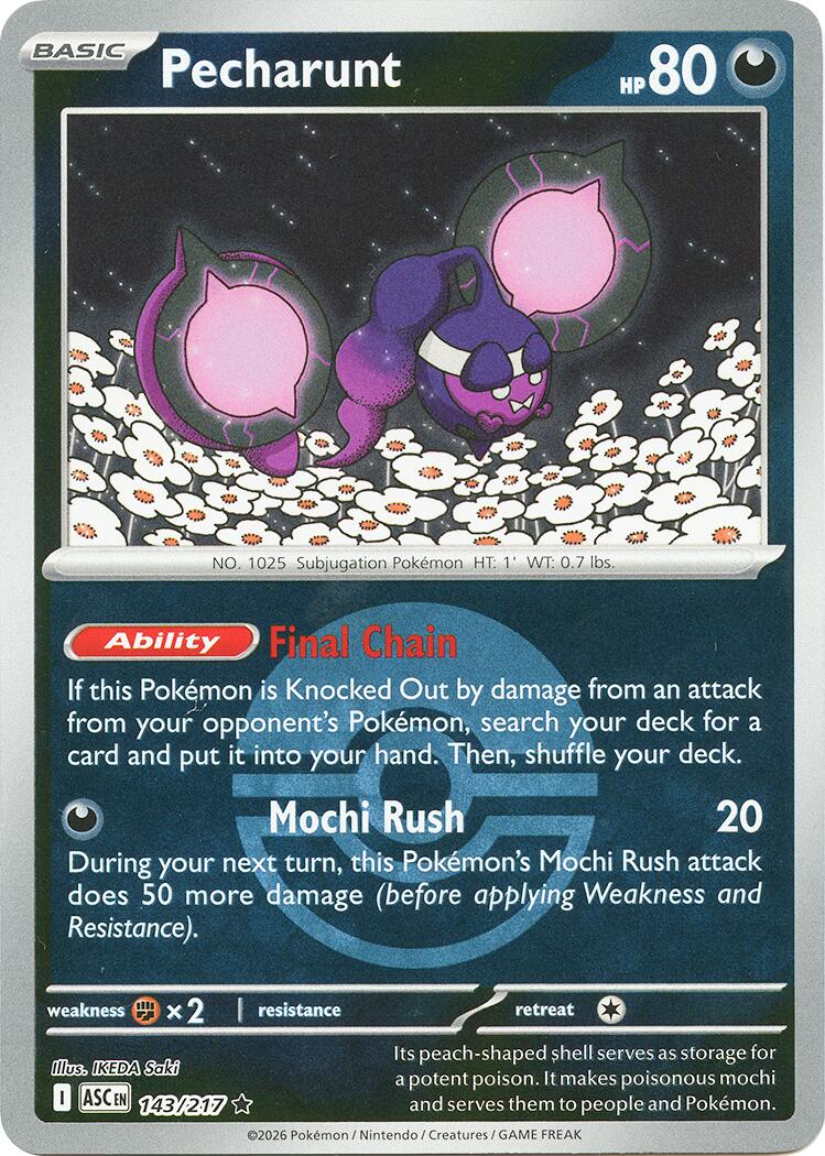 Pecharunt (143/217) (Poke Ball) [Mega Evolution: Ascended Heroes] | Exor Games Bridgewater