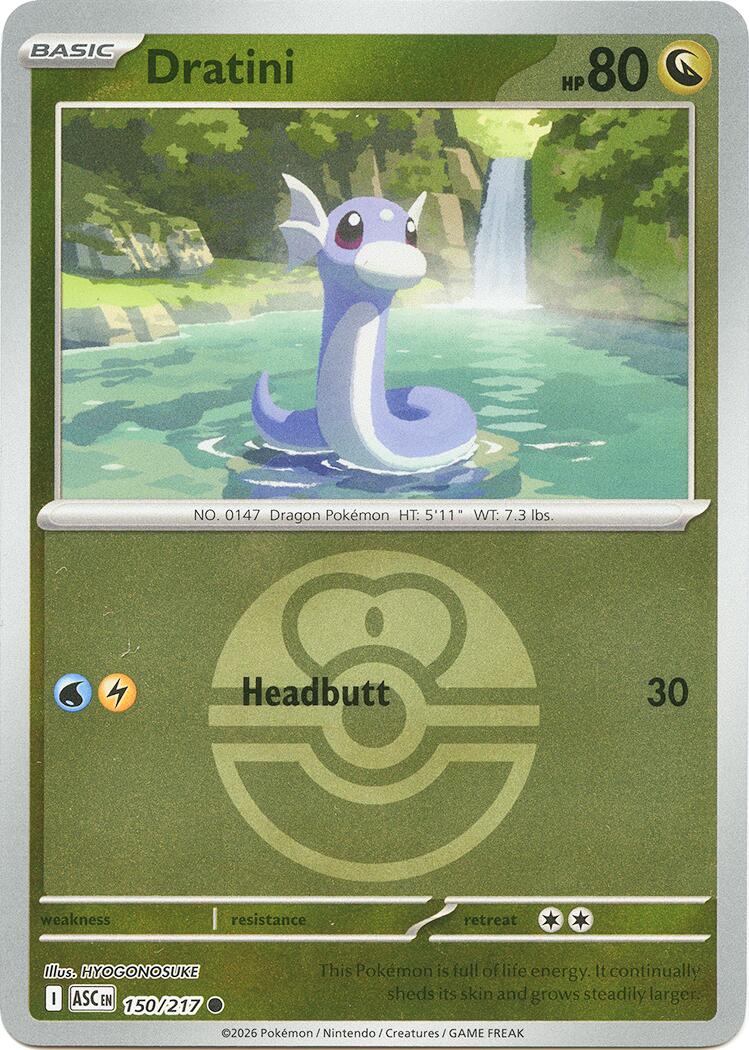 Dratini (150/217) (Love Ball) [Mega Evolution: Ascended Heroes] | Exor Games Bridgewater