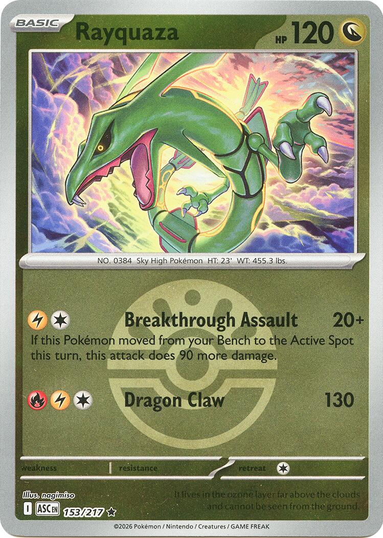 Rayquaza (153/217) (Friend Ball) [Mega Evolution: Ascended Heroes] | Exor Games Bridgewater