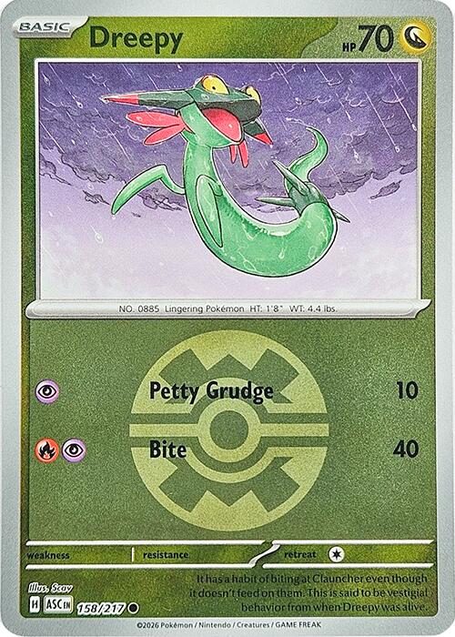 Dreepy (158/217) (Quick Ball) [Mega Evolution: Ascended Heroes] | Exor Games Bridgewater