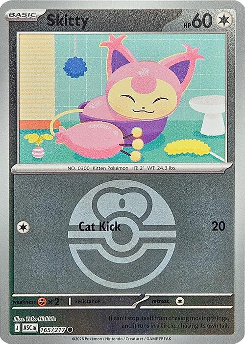 Skitty (165/217) (Love Ball) [Mega Evolution: Ascended Heroes] | Exor Games Bridgewater