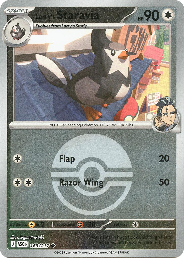 Larry's Staravia (169/217) (Poke Ball) [Mega Evolution: Ascended Heroes] | Exor Games Bridgewater