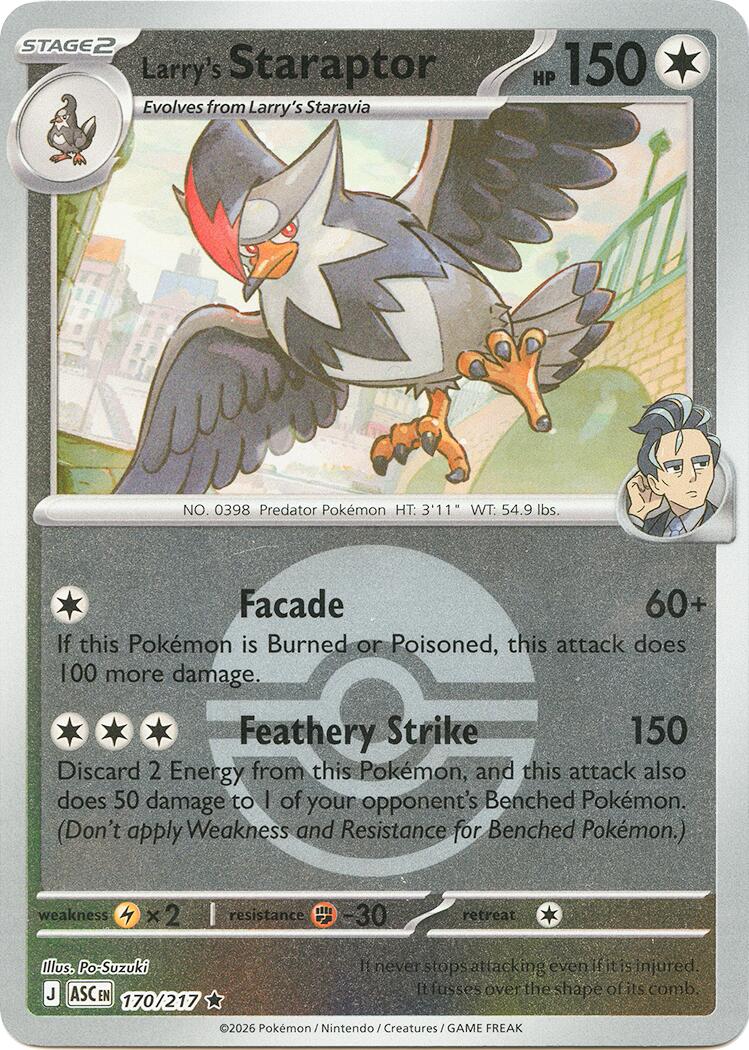 Larry's Staraptor (170/217) (Poke Ball) [Mega Evolution: Ascended Heroes] | Exor Games Bridgewater