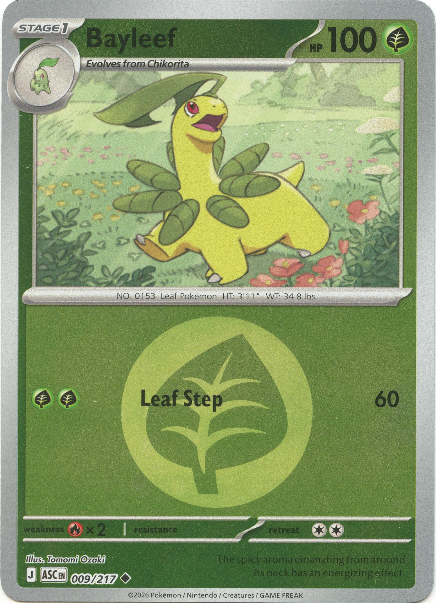 Bayleef (009/217) (Energy Symbol Pattern) [Mega Evolution: Ascended Heroes] | Exor Games Bridgewater