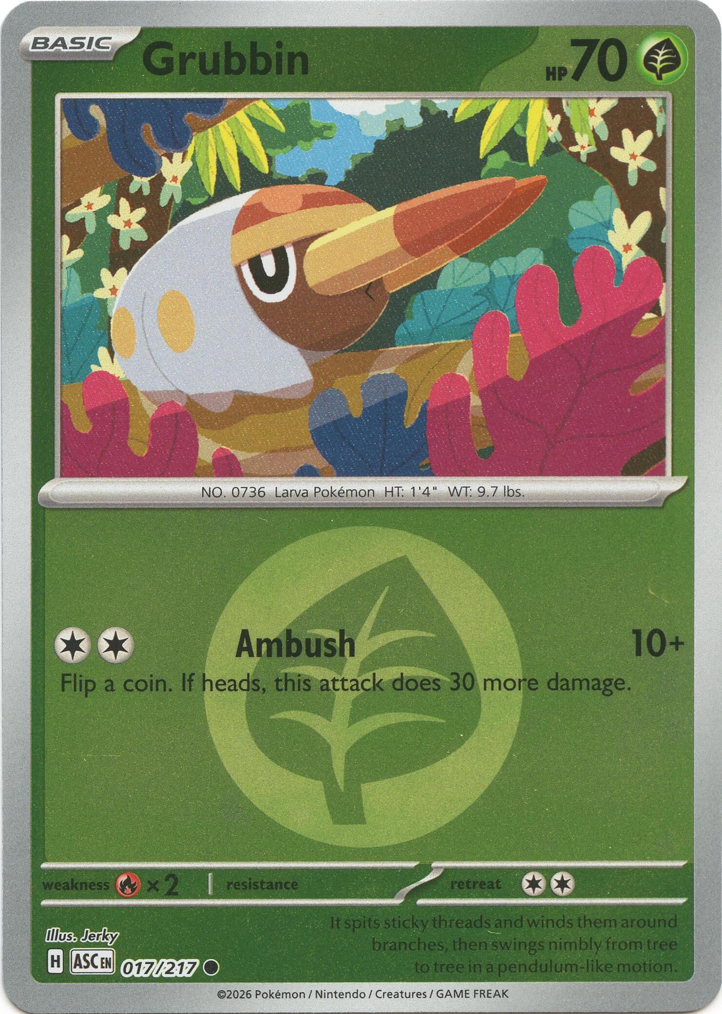 Grubbin (017/217) (Energy Symbol Pattern) [Mega Evolution: Ascended Heroes] | Exor Games Bridgewater