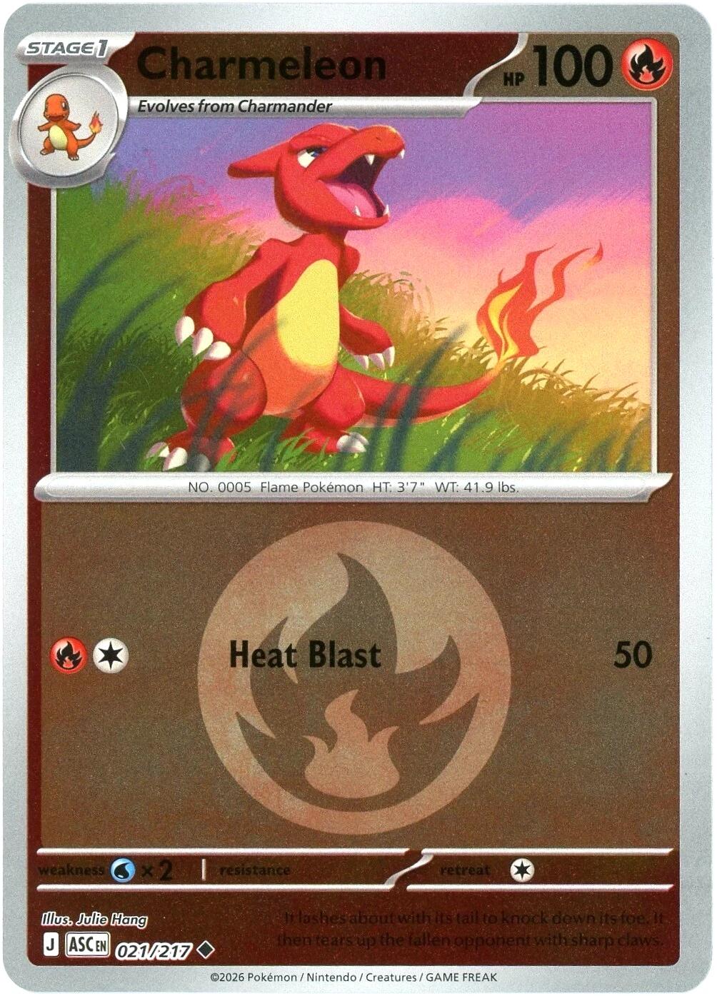 Charmeleon (021/217) (Energy Symbol Pattern) [Mega Evolution: Ascended Heroes] | Exor Games Bridgewater