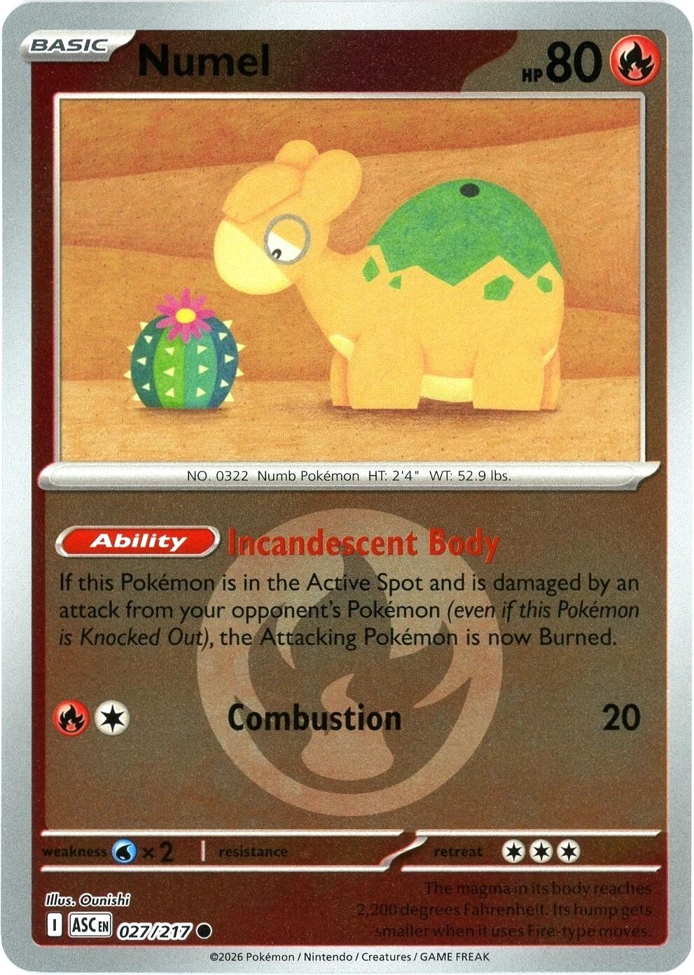 Numel (027/217) (Energy Symbol Pattern) [Mega Evolution: Ascended Heroes] | Exor Games Bridgewater
