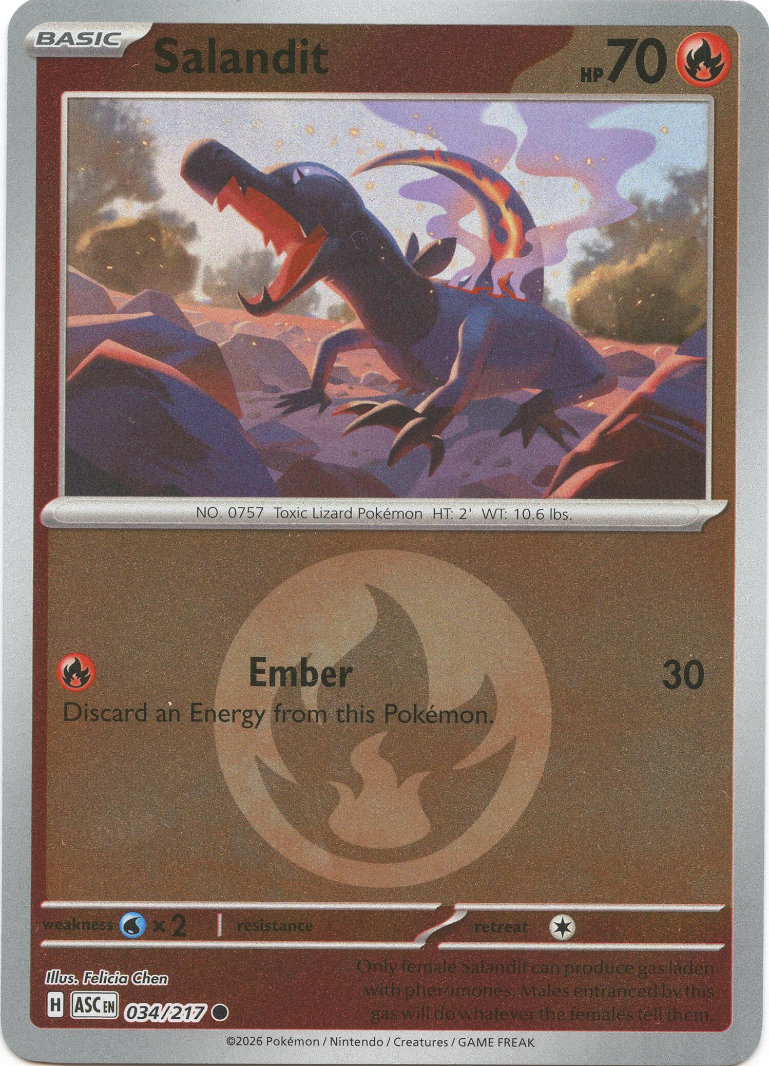 Salandit (034/217) (Energy Symbol Pattern) [Mega Evolution: Ascended Heroes] | Exor Games Bridgewater
