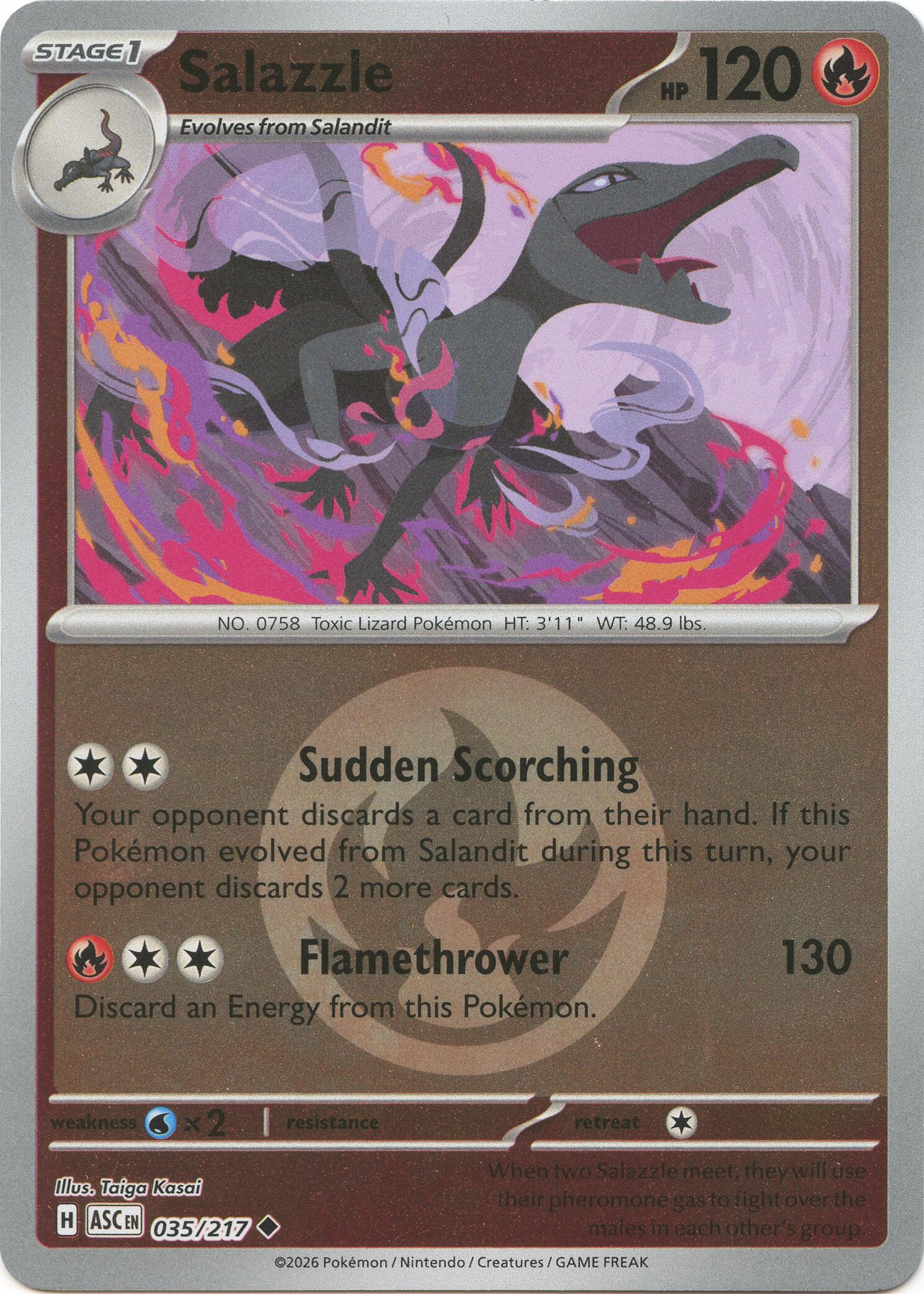 Salazzle (035/217) (Energy Symbol Pattern) [Mega Evolution: Ascended Heroes] | Exor Games Bridgewater