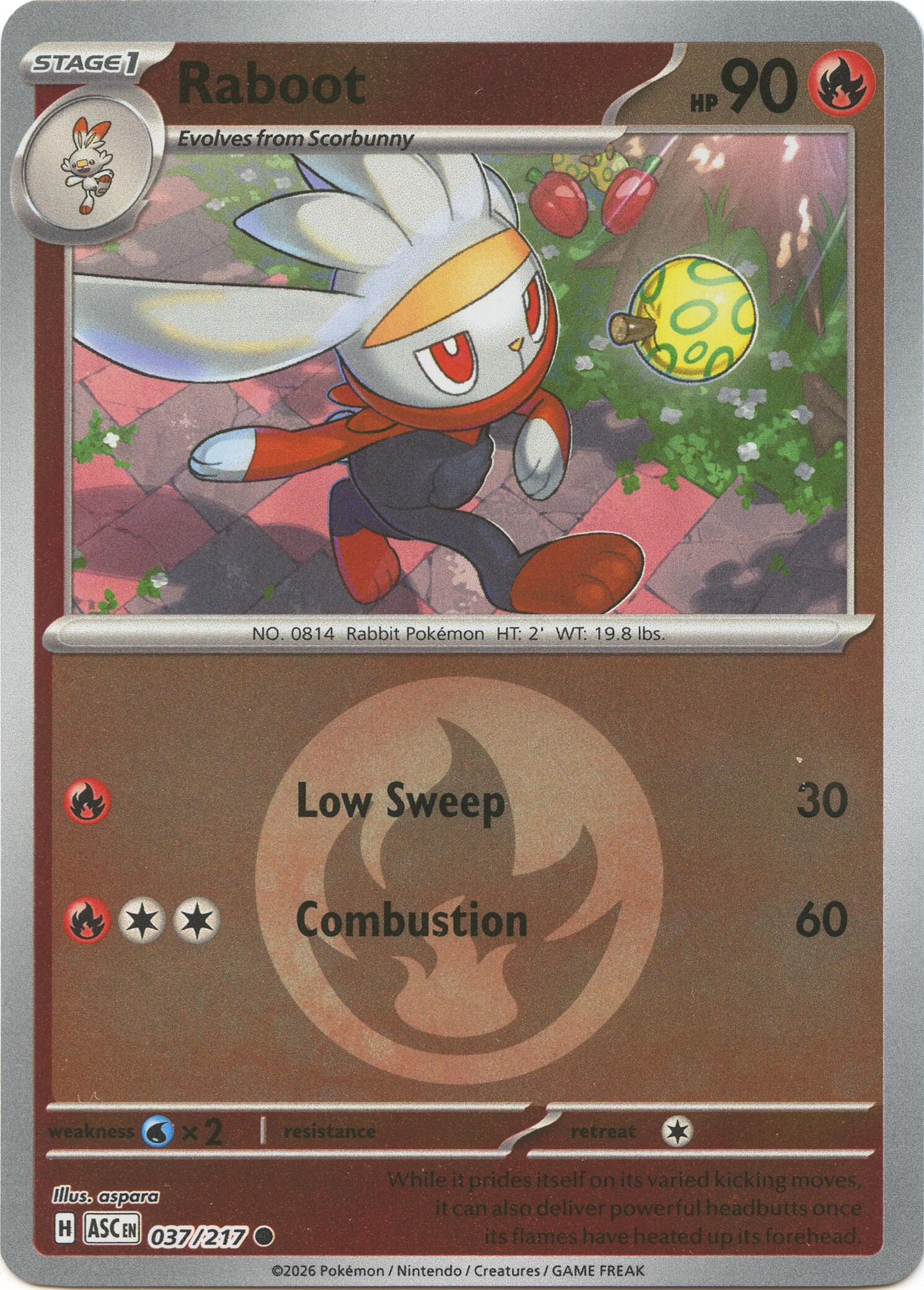 Raboot (037/217) (Energy Symbol Pattern) [Mega Evolution: Ascended Heroes] | Exor Games Bridgewater