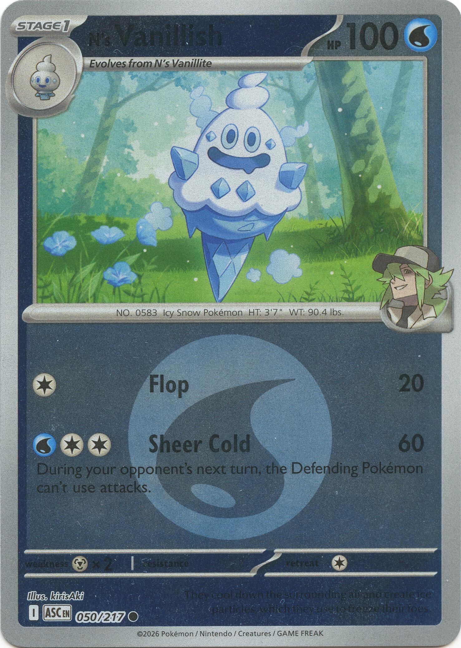 N's Vanillish (050/217) (Energy Symbol Pattern) [Mega Evolution: Ascended Heroes] | Exor Games Bridgewater