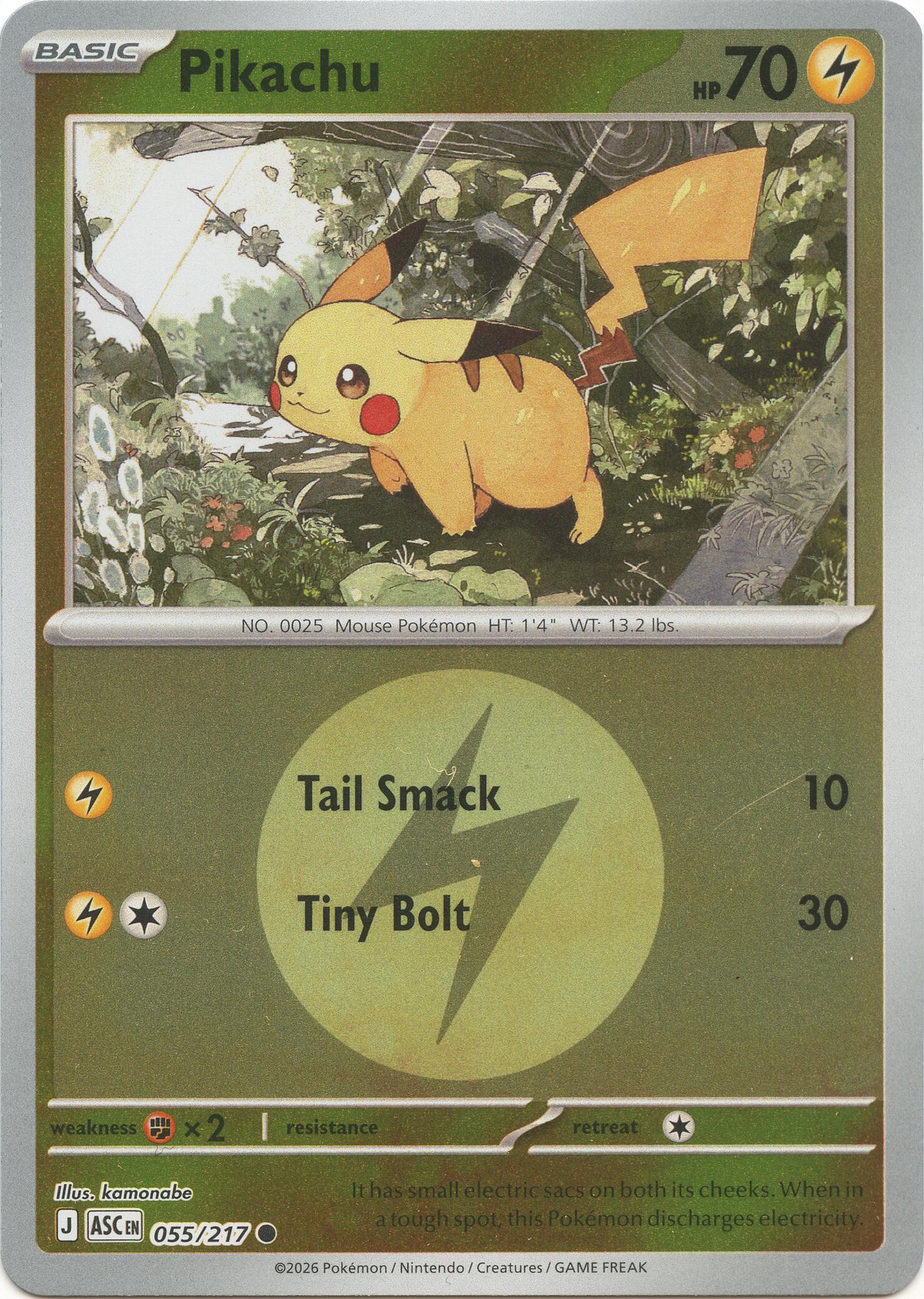 Pikachu (055/217) (Energy Symbol Pattern) [Mega Evolution: Ascended Heroes] | Exor Games Bridgewater