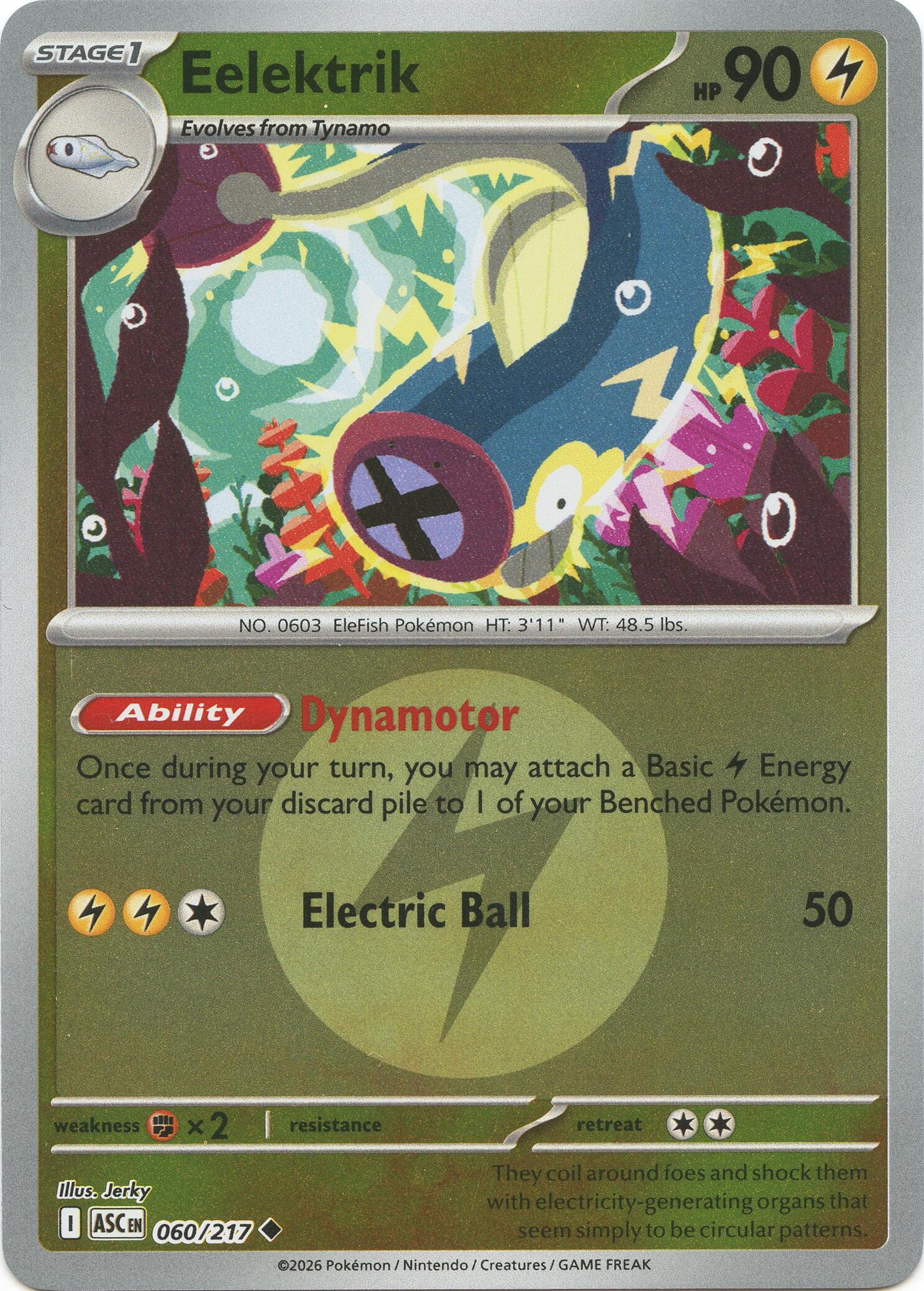 Eelektrik (060/217) (Energy Symbol Pattern) [Mega Evolution: Ascended Heroes] | Exor Games Bridgewater
