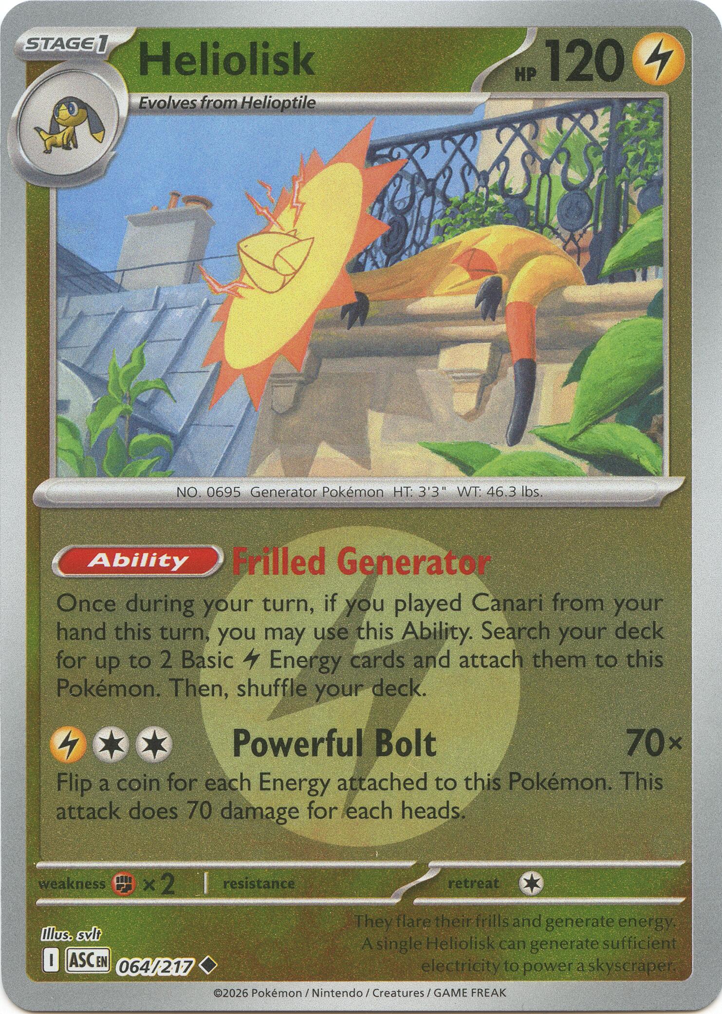 Heliolisk (064/217) (Energy Symbol Pattern) [Mega Evolution: Ascended Heroes] | Exor Games Bridgewater
