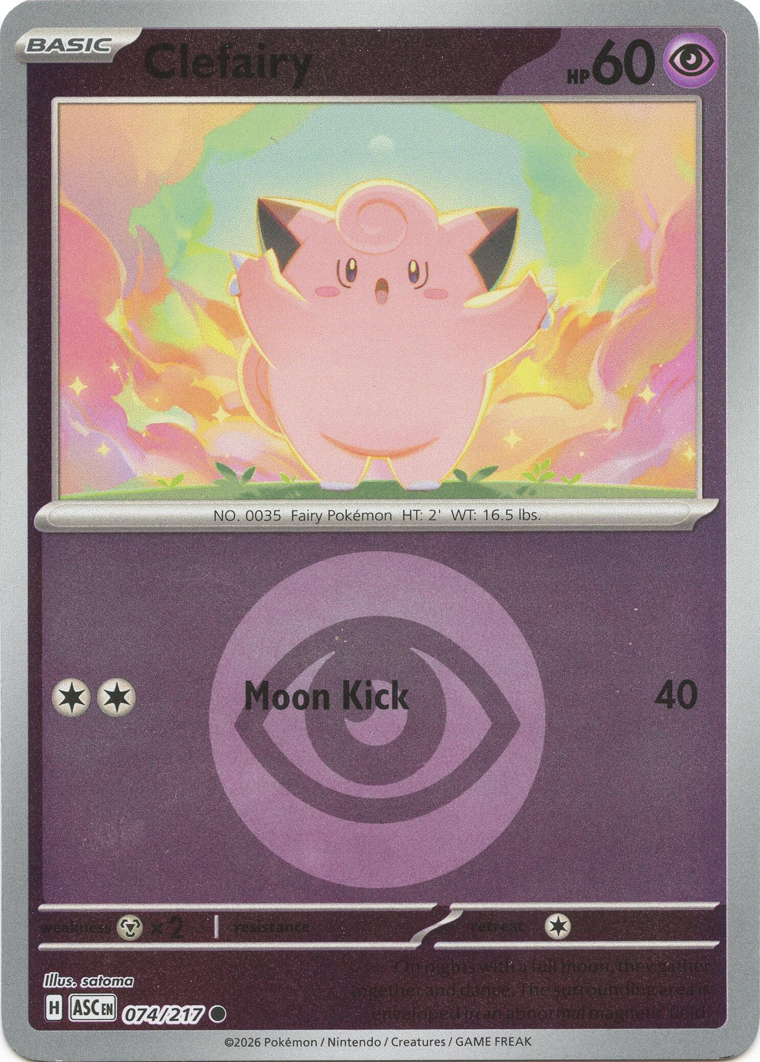 Clefairy (074/217) (Energy Symbol Pattern) [Mega Evolution: Ascended Heroes] | Exor Games Bridgewater