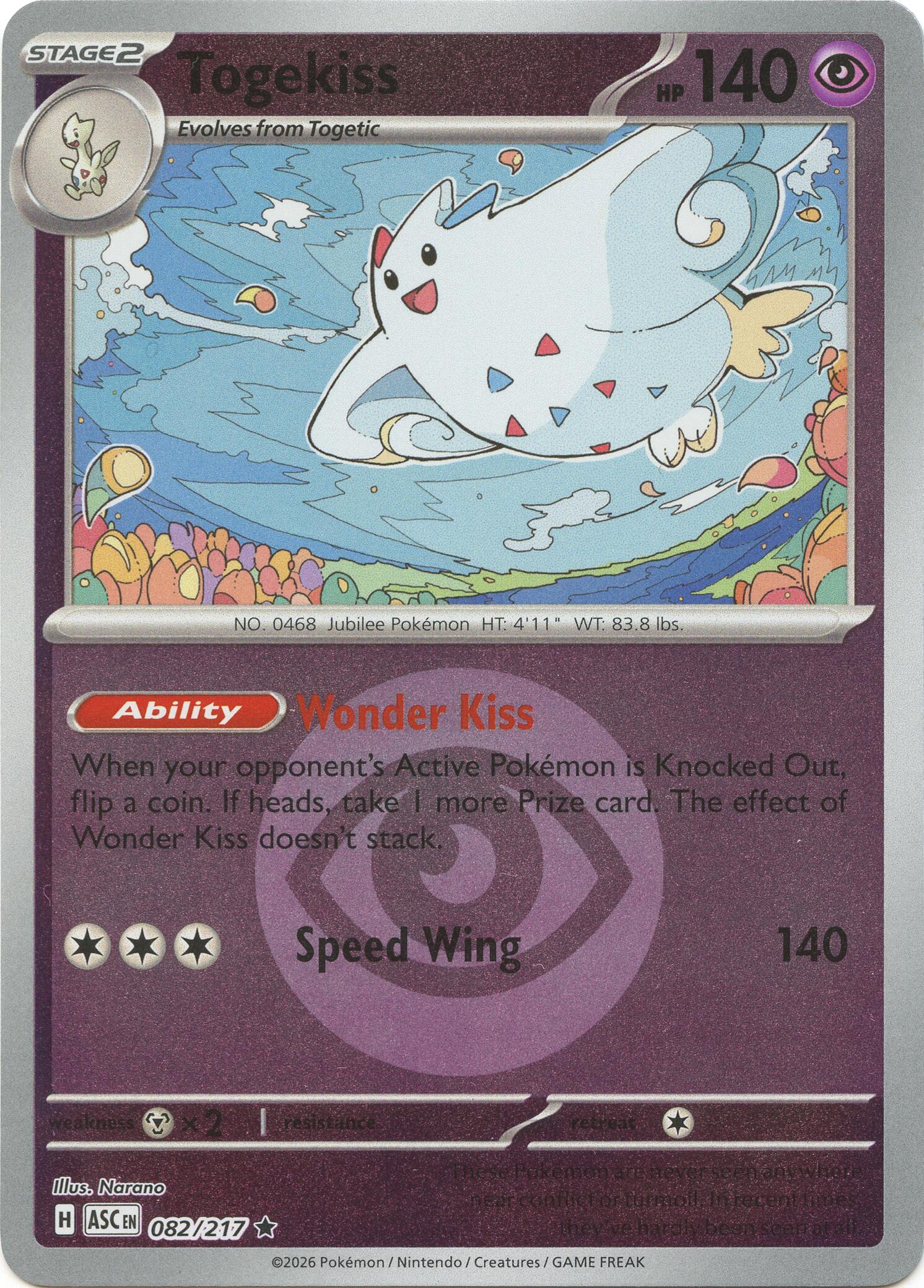 Togekiss (082/217) (Energy Symbol Pattern) [Mega Evolution: Ascended Heroes] | Exor Games Bridgewater