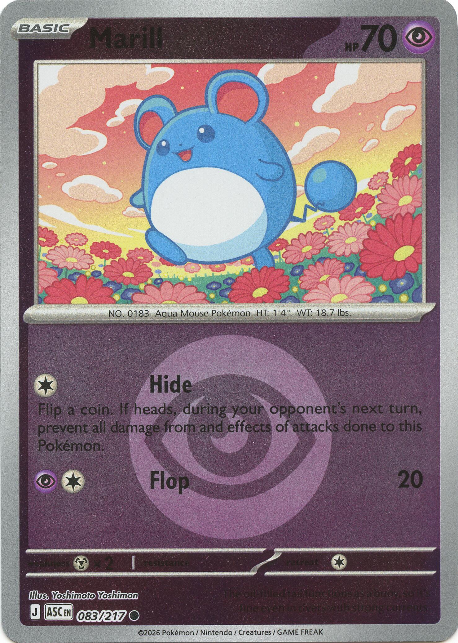 Marill (083/217) (Energy Symbol Pattern) [Mega Evolution: Ascended Heroes] | Exor Games Bridgewater