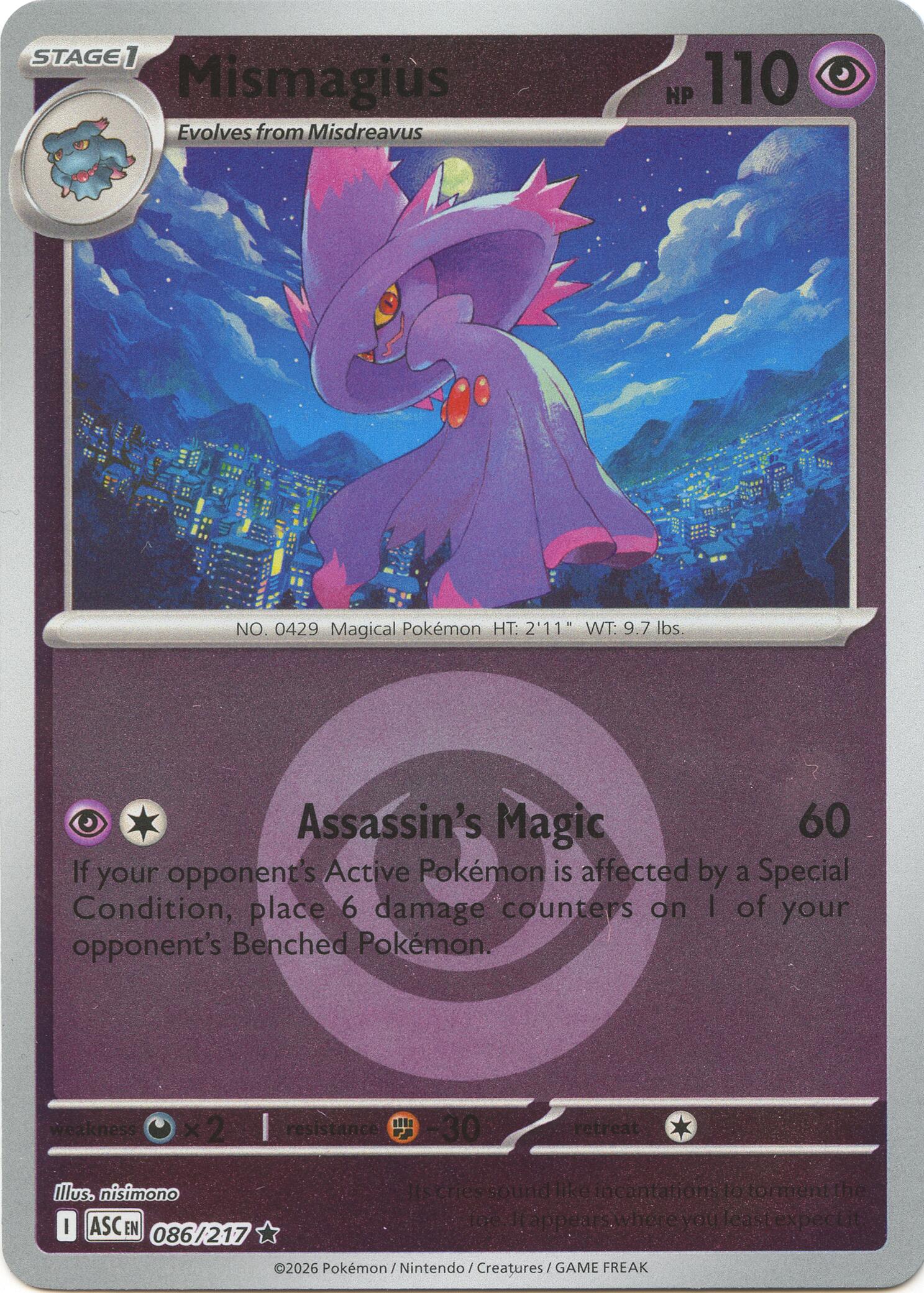 Mismagius (086/217) (Energy Symbol Pattern) [Mega Evolution: Ascended Heroes] | Exor Games Bridgewater