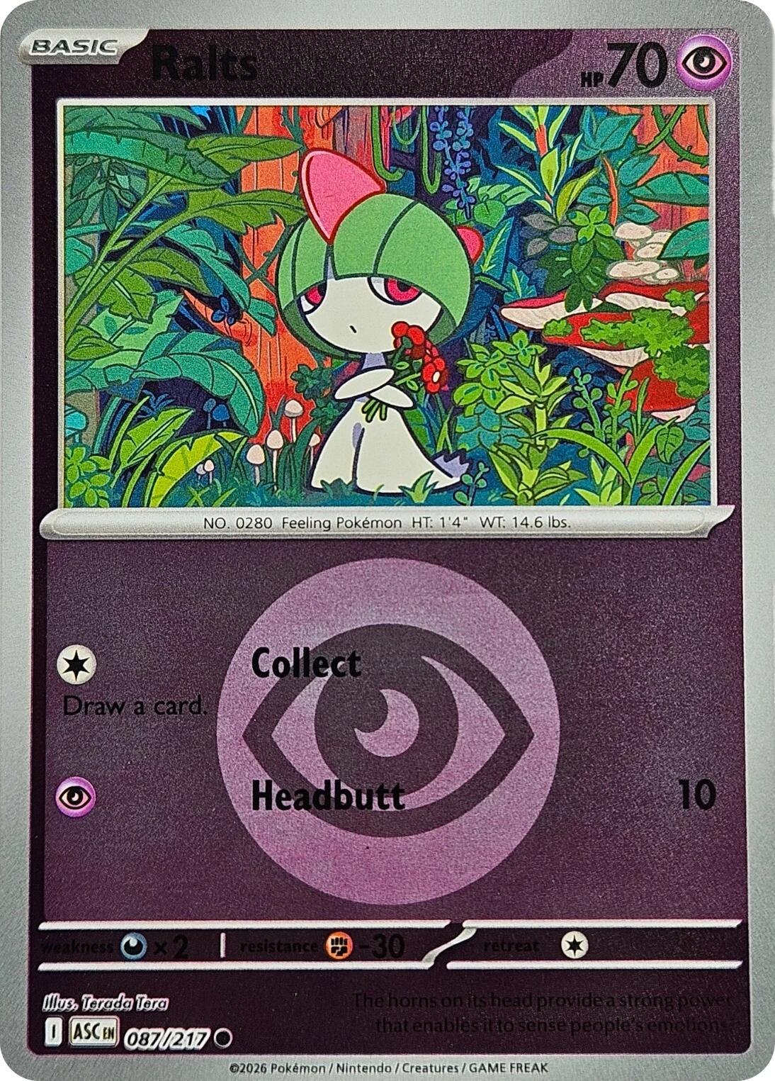 Ralts (087/217) (Energy Symbol Pattern) [Mega Evolution: Ascended Heroes] | Exor Games Bridgewater