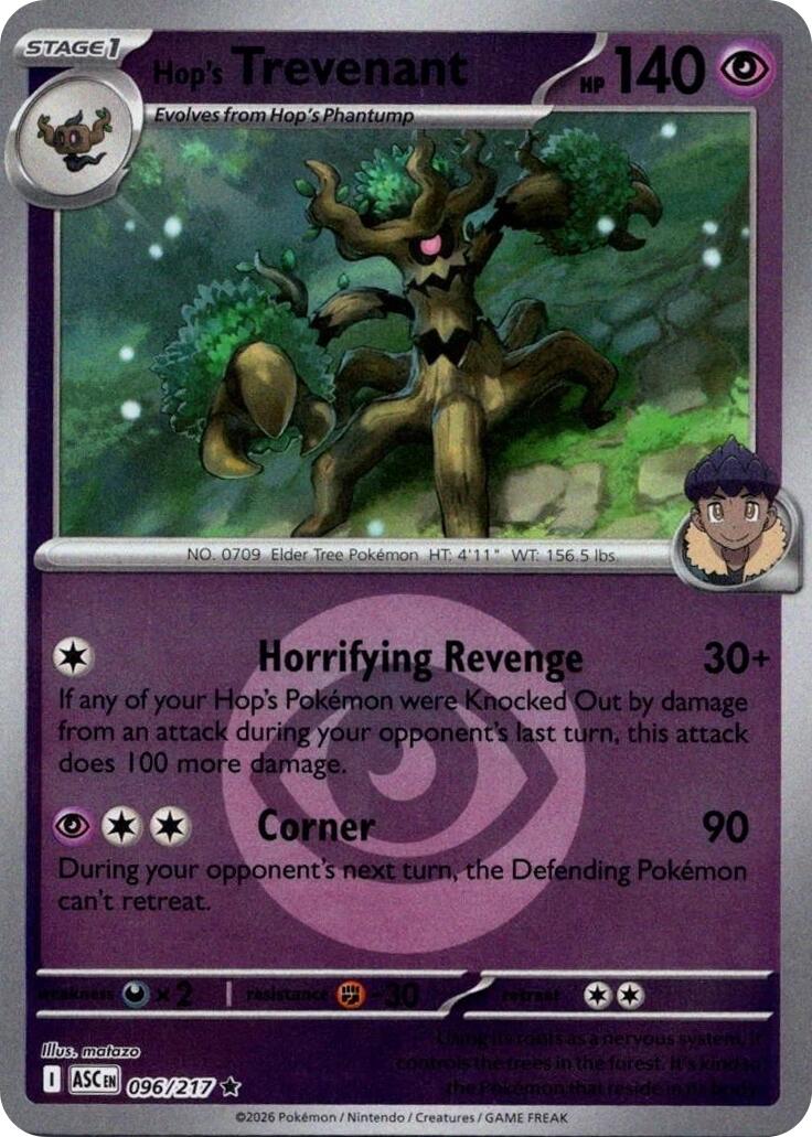 Hop's Trevenant (096/217) (Energy Symbol Pattern) [Mega Evolution: Ascended Heroes] | Exor Games Bridgewater