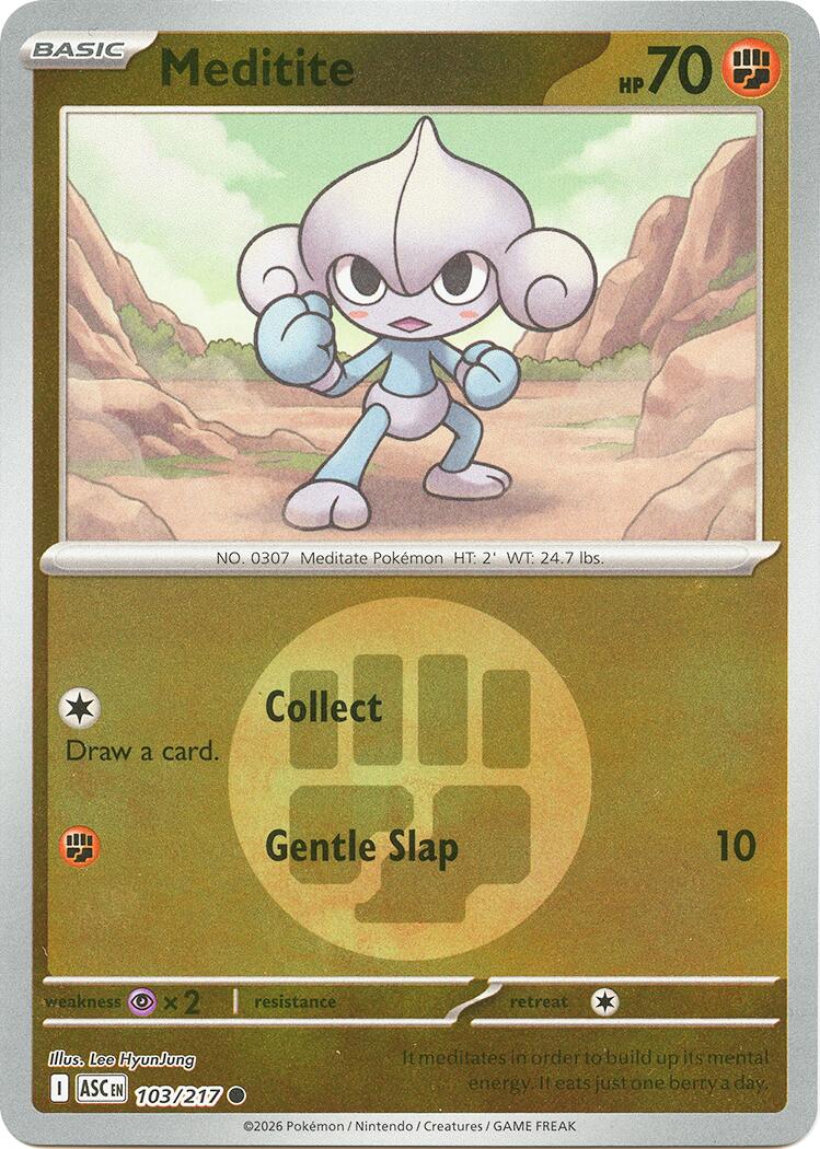 Meditite (103/217) (Energy Symbol Pattern) [Mega Evolution: Ascended Heroes] | Exor Games Bridgewater