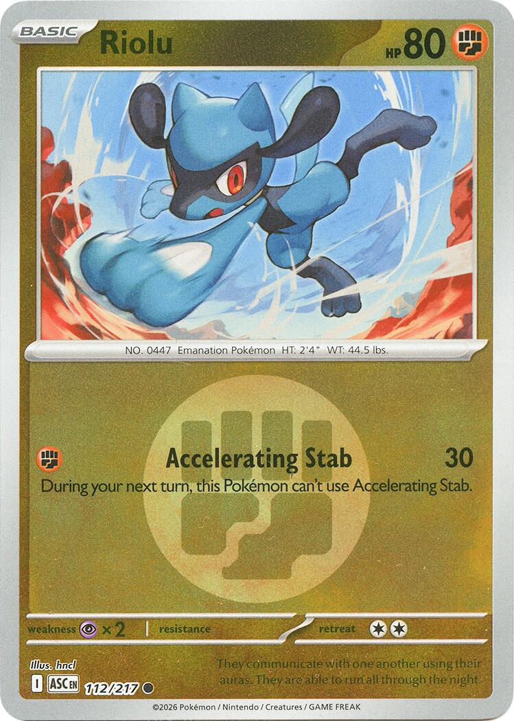 Riolu (112/217) (Energy Symbol Pattern) [Mega Evolution: Ascended Heroes] | Exor Games Bridgewater
