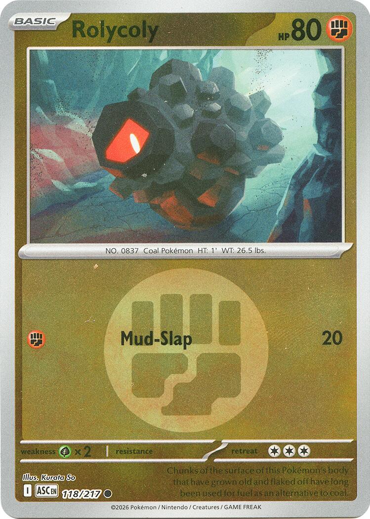 Rolycoly (118/217) (Energy Symbol Pattern) [Mega Evolution: Ascended Heroes] | Exor Games Bridgewater