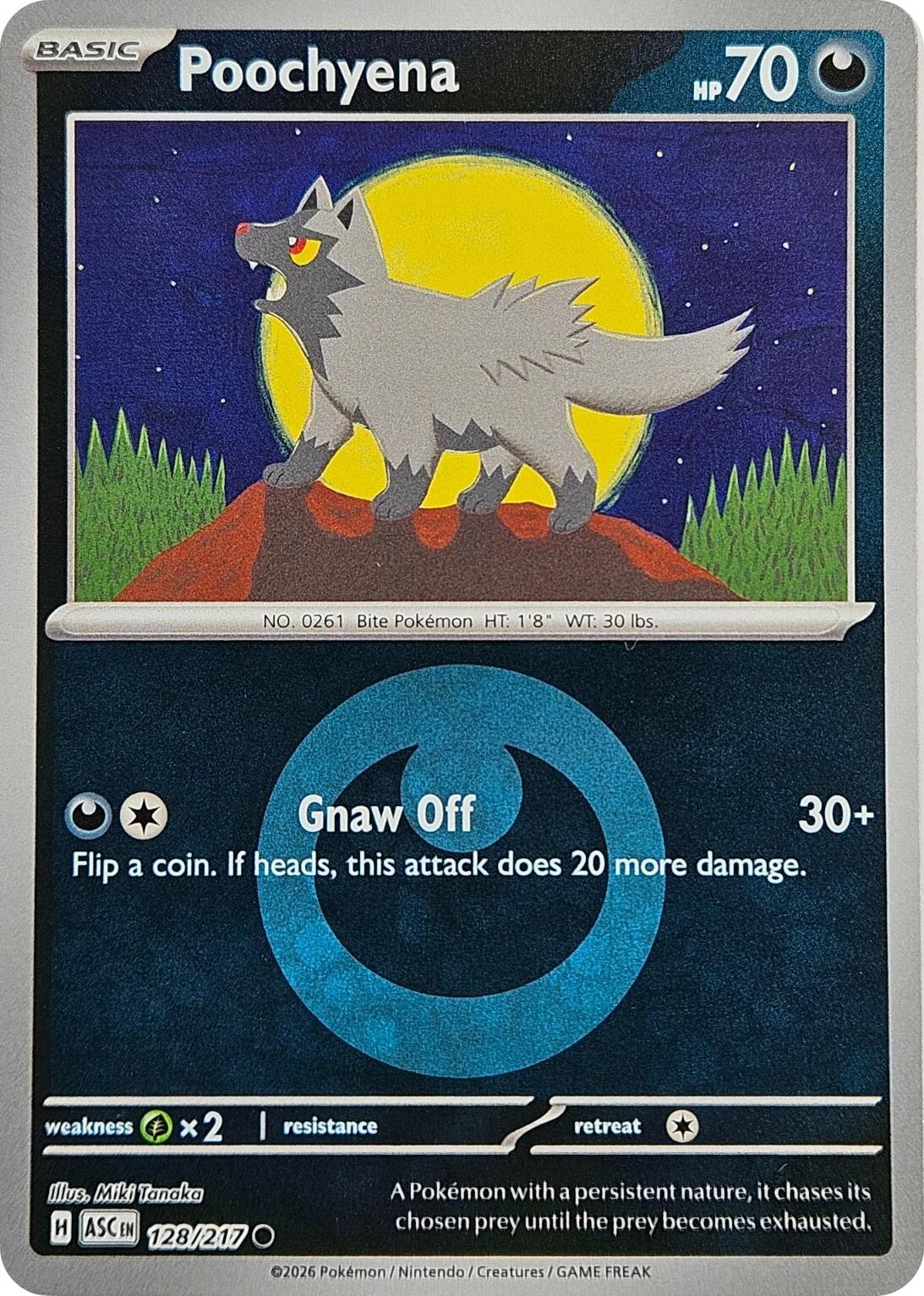 Poochyena (128/217) (Energy Symbol Pattern) [Mega Evolution: Ascended Heroes] | Exor Games Bridgewater