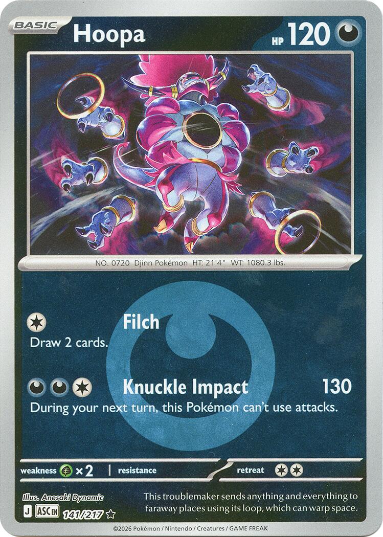 Hoopa (141/217) (Energy Symbol Pattern) [Mega Evolution: Ascended Heroes] | Exor Games Bridgewater