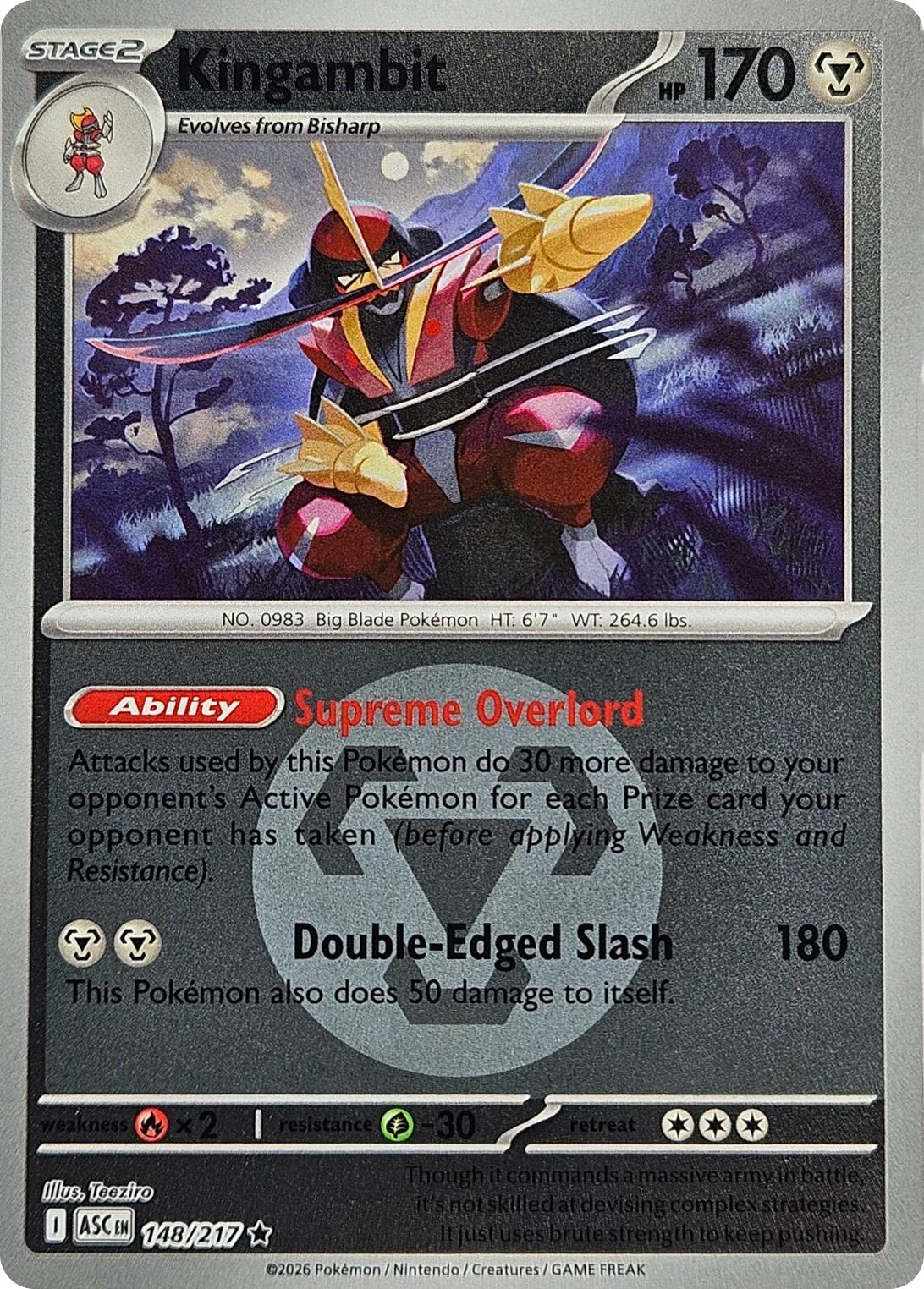Kingambit (148/217) (Energy Symbol Pattern) [Mega Evolution: Ascended Heroes] | Exor Games Bridgewater