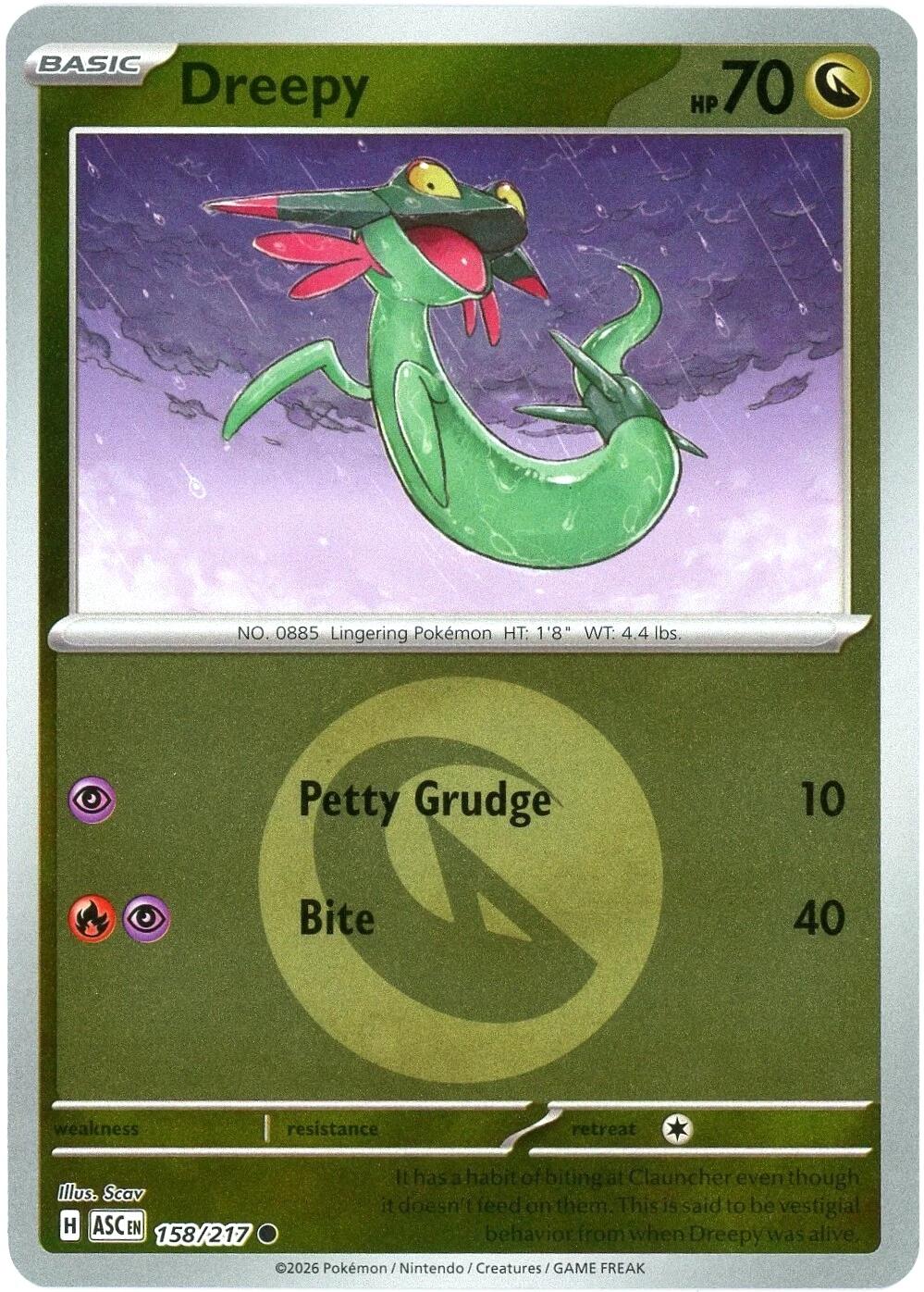 Dreepy (158/217) (Energy Symbol Pattern) [Mega Evolution: Ascended Heroes] | Exor Games Bridgewater