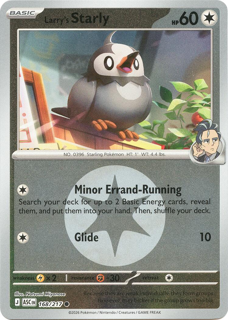 Larry's Starly (168/217) (Energy Symbol Pattern) [Mega Evolution: Ascended Heroes] | Exor Games Bridgewater