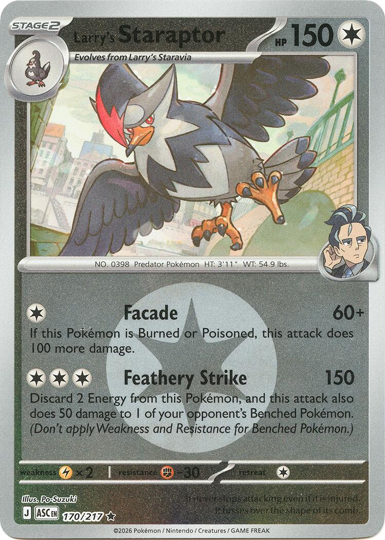 Larry's Staraptor (170/217) (Energy Symbol Pattern) [Mega Evolution: Ascended Heroes] | Exor Games Bridgewater