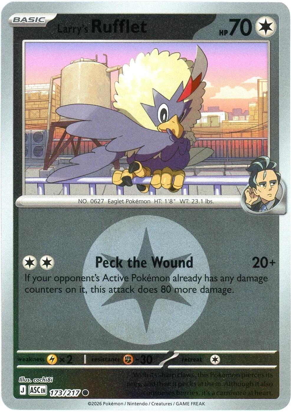 Larry's Rufflet (173/217) (Energy Symbol Pattern) [Mega Evolution: Ascended Heroes] | Exor Games Bridgewater