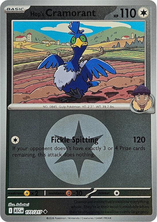 Hop's Cramorant (177/217) (Energy Symbol Pattern) [Mega Evolution: Ascended Heroes] | Exor Games Bridgewater
