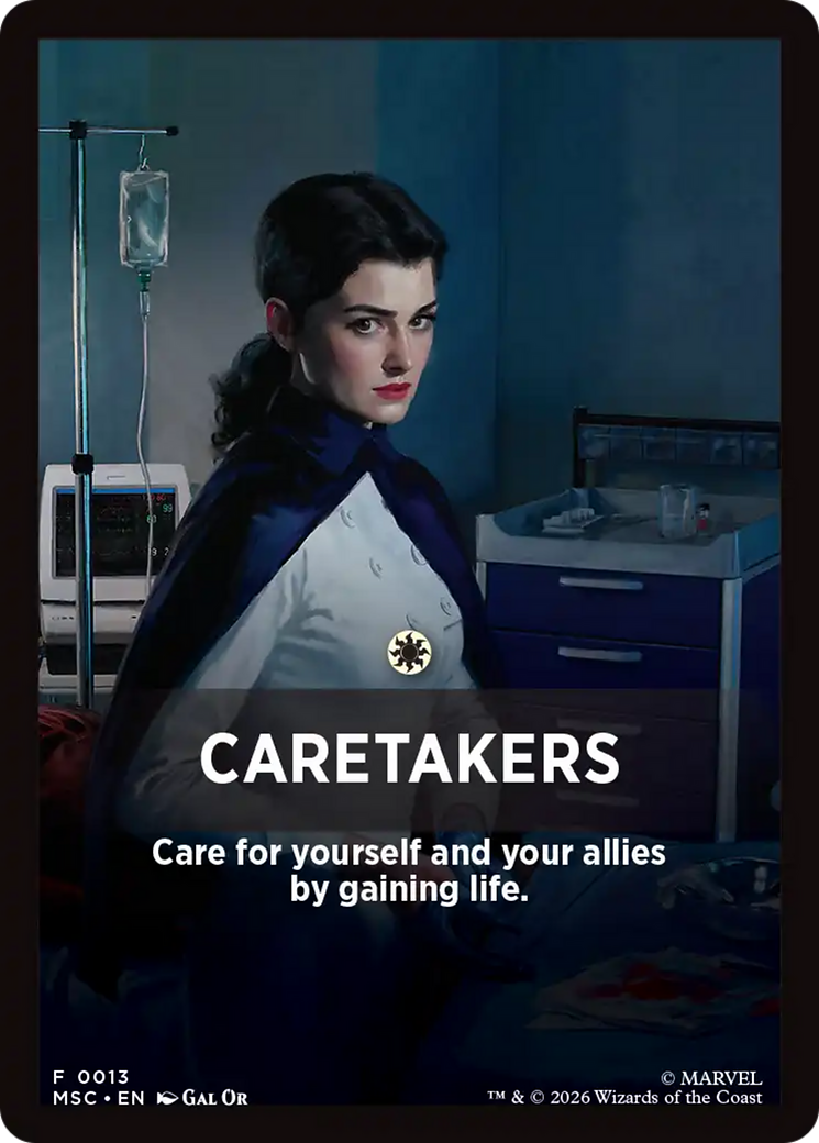 Caretakers Theme Card [Marvel Super Heroes Commander] | Exor Games Bridgewater