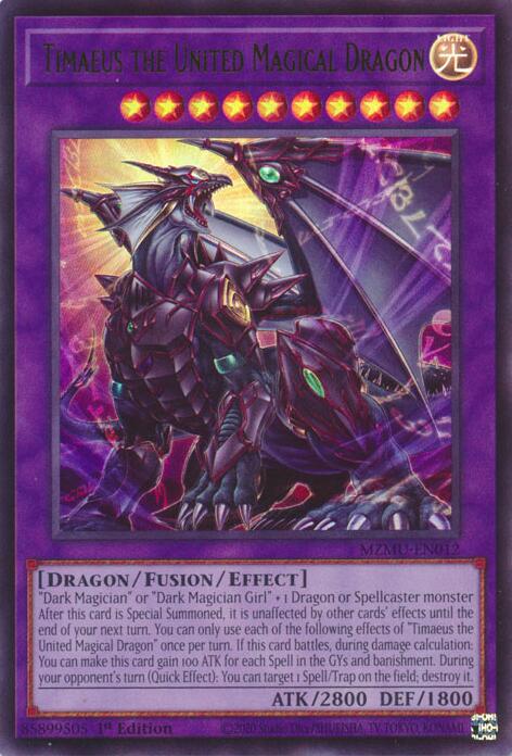 Timaeus the United Magical Dragon [MZMU-EN012] Ultra Rare | Exor Games Bridgewater