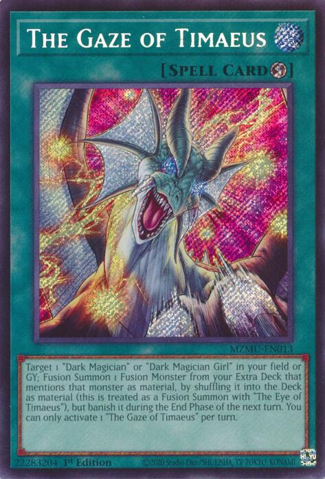 The Gaze of Timaeus [MZMU-EN013] Secret Rare | Exor Games Bridgewater