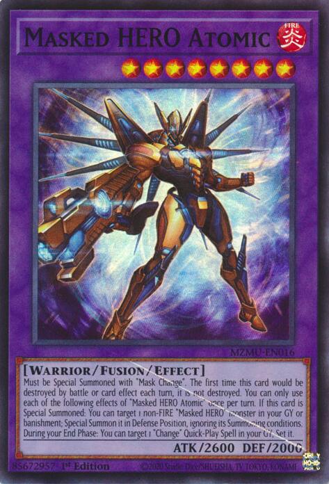 Masked HERO Atomic [MZMU-EN016] Super Rare | Exor Games Bridgewater