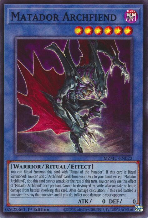 Matador Archfiend [MZMU-EN022] Super Rare | Exor Games Bridgewater
