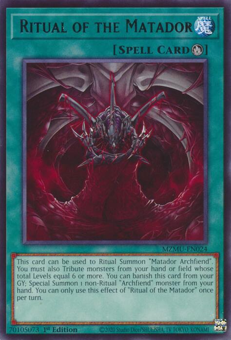 Ritual of the Matador [MZMU-EN024] Rare | Exor Games Bridgewater