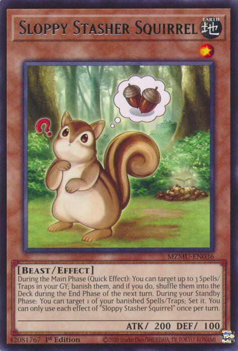 Sloppy Stasher Squirrel [MZMU-EN036] Rare | Exor Games Bridgewater