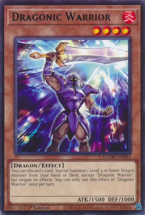 Dragonic Warrior [MZMU-EN043] Rare | Exor Games Bridgewater