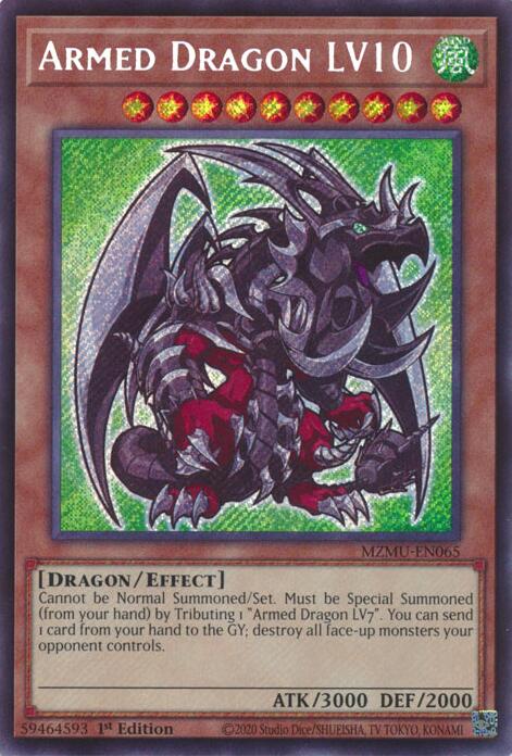 Armed Dragon LV10 [MZMU-EN065] Secret Rare | Exor Games Bridgewater