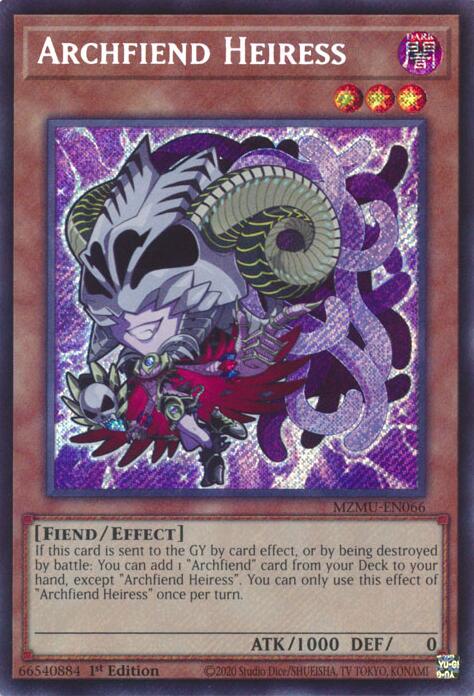 Archfiend Heiress [MZMU-EN066] Secret Rare | Exor Games Bridgewater