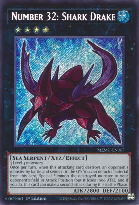 Number 32: Shark Drake [MZMU-EN067] Secret Rare | Exor Games Bridgewater