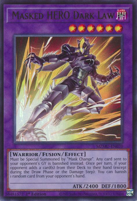 Masked HERO Dark Law [MZMU-EN070] Ultra Rare | Exor Games Bridgewater
